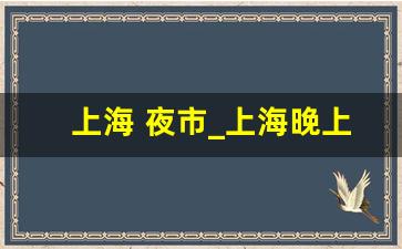 上海 夜市_上海晚上九点以后去哪玩